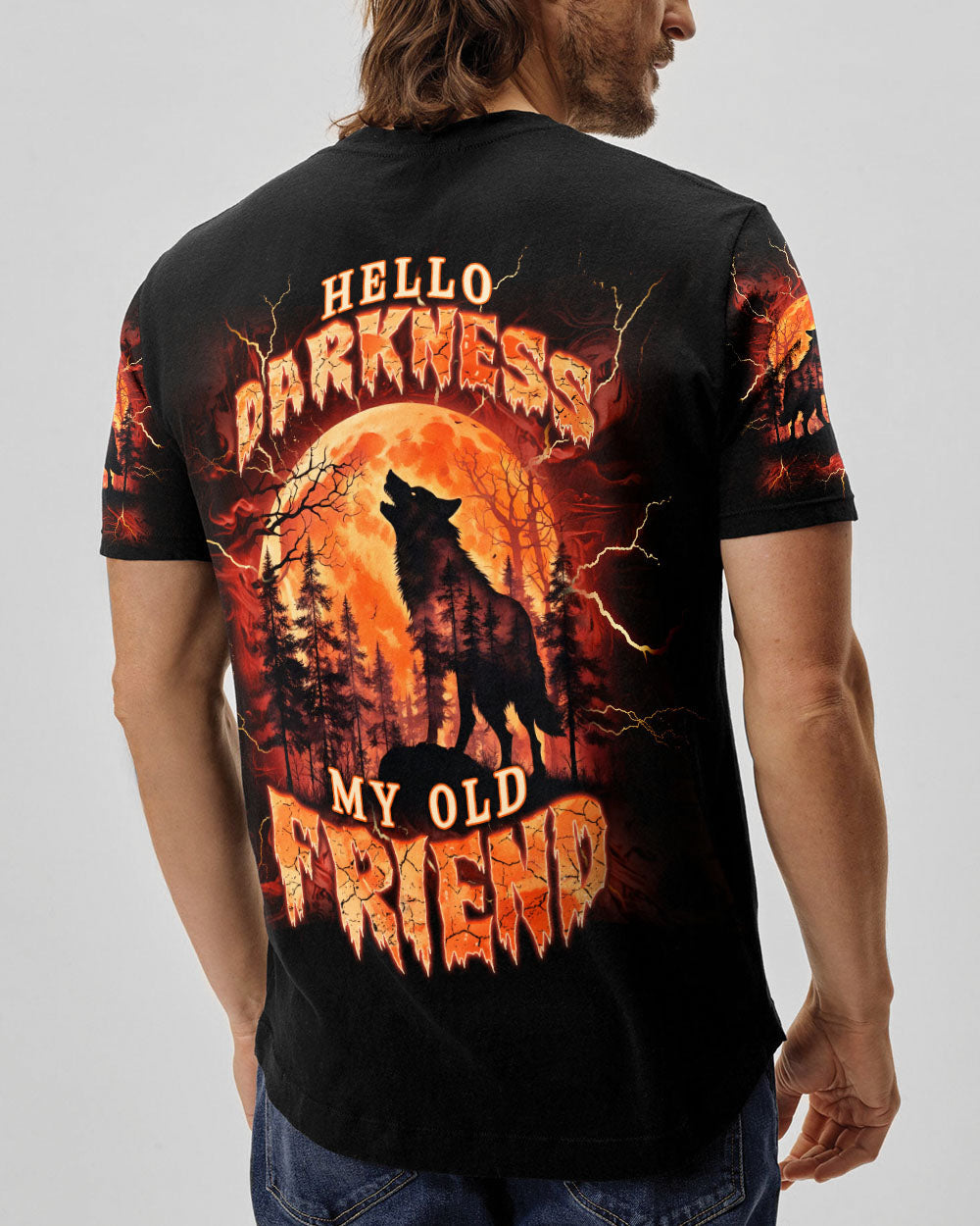 HELLO DARKNESS MY OLD FRIEND WOLF ALL OVER PRINT - TLNT0311253