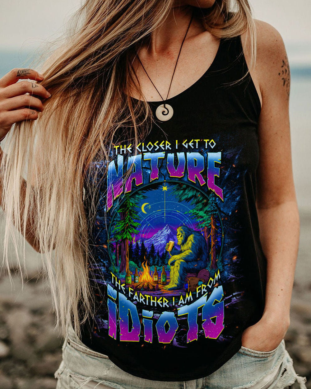 THE CLOSER I GET TO NATURE BIGFOOT ALL OVER PRINT - TLNT0409251