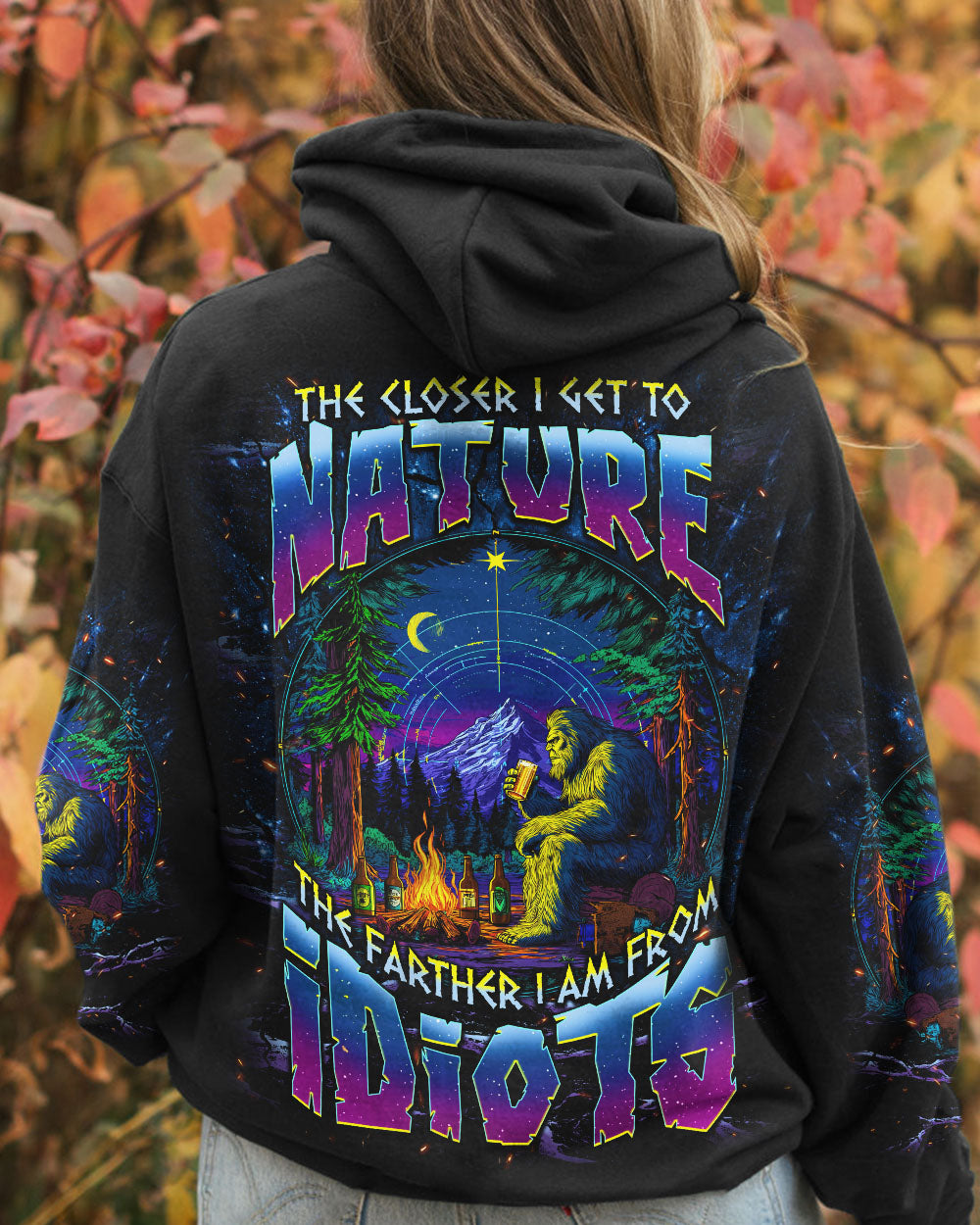 THE CLOSER I GET TO NATURE BIGFOOT ALL OVER PRINT - TLNT0409251