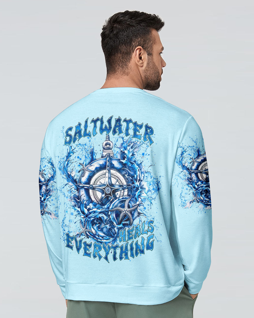 SALTWATER HEALS EVERYTHING COMPASS WAVES OCEAN ALL OVER PRINT - TLNT0503252