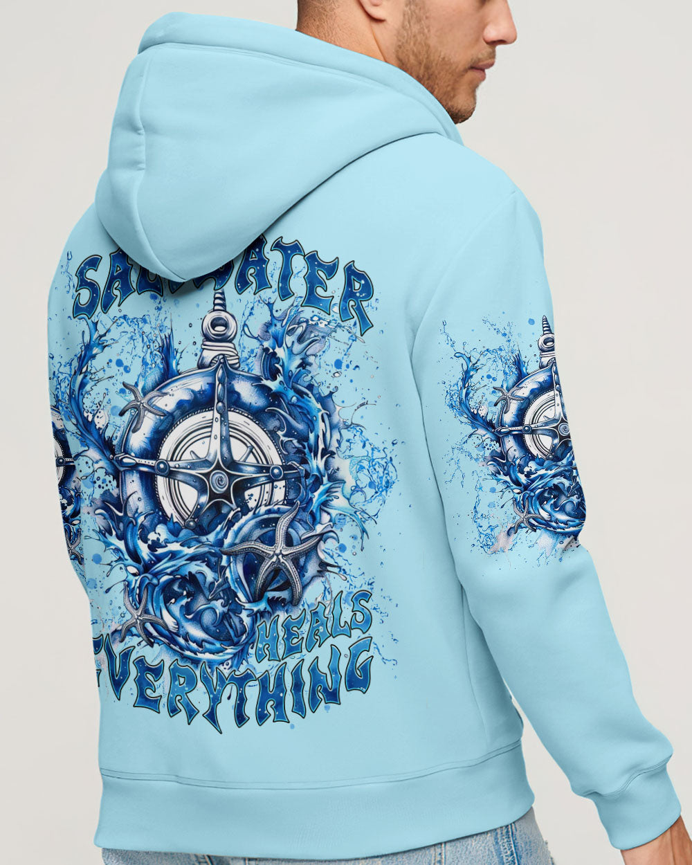 SALTWATER HEALS EVERYTHING COMPASS WAVES OCEAN ALL OVER PRINT - TLNT0503252
