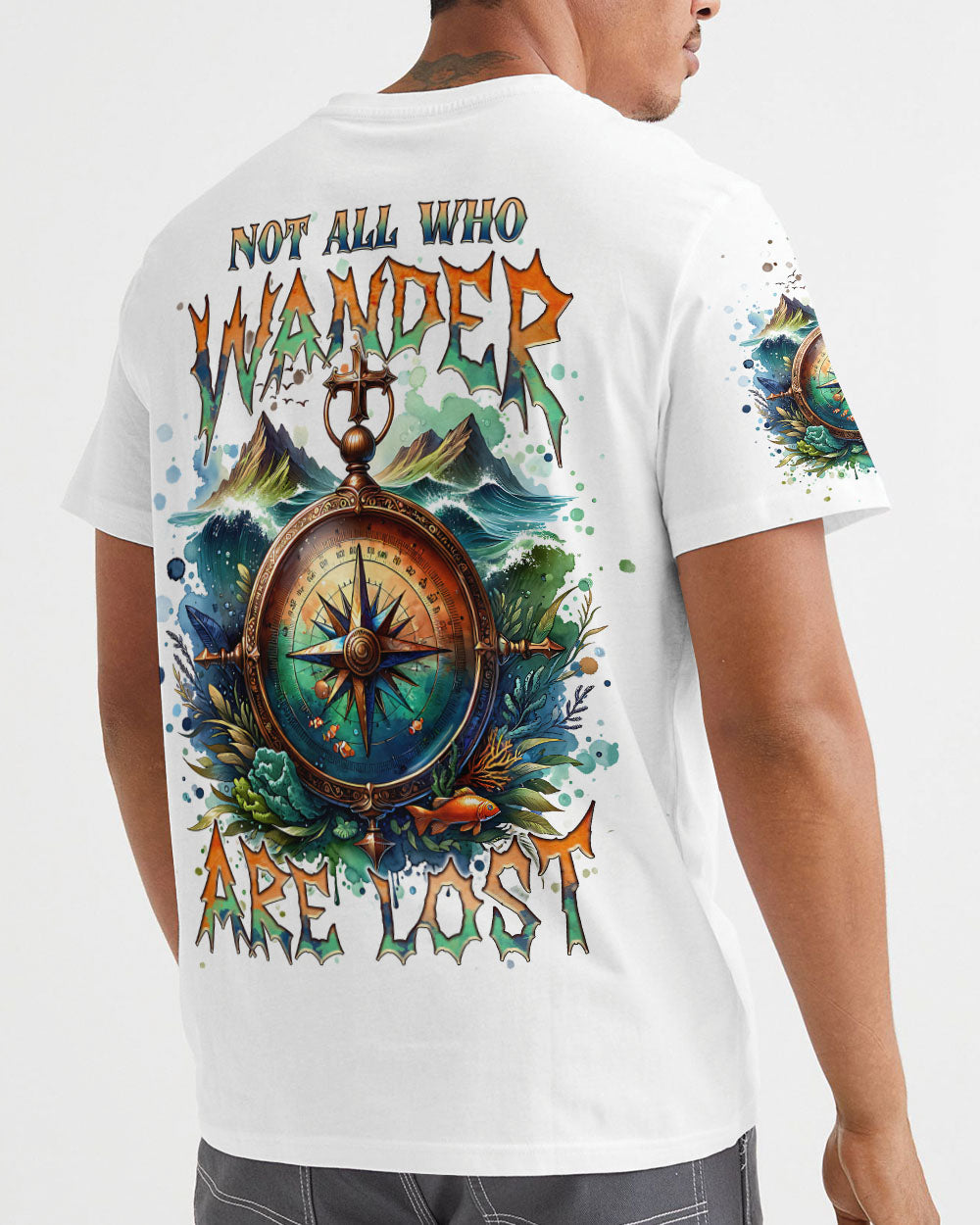 NOT ALL WHO WANDER ARE LOST COMPASS ALL OVER PRINT - TLNT0603251