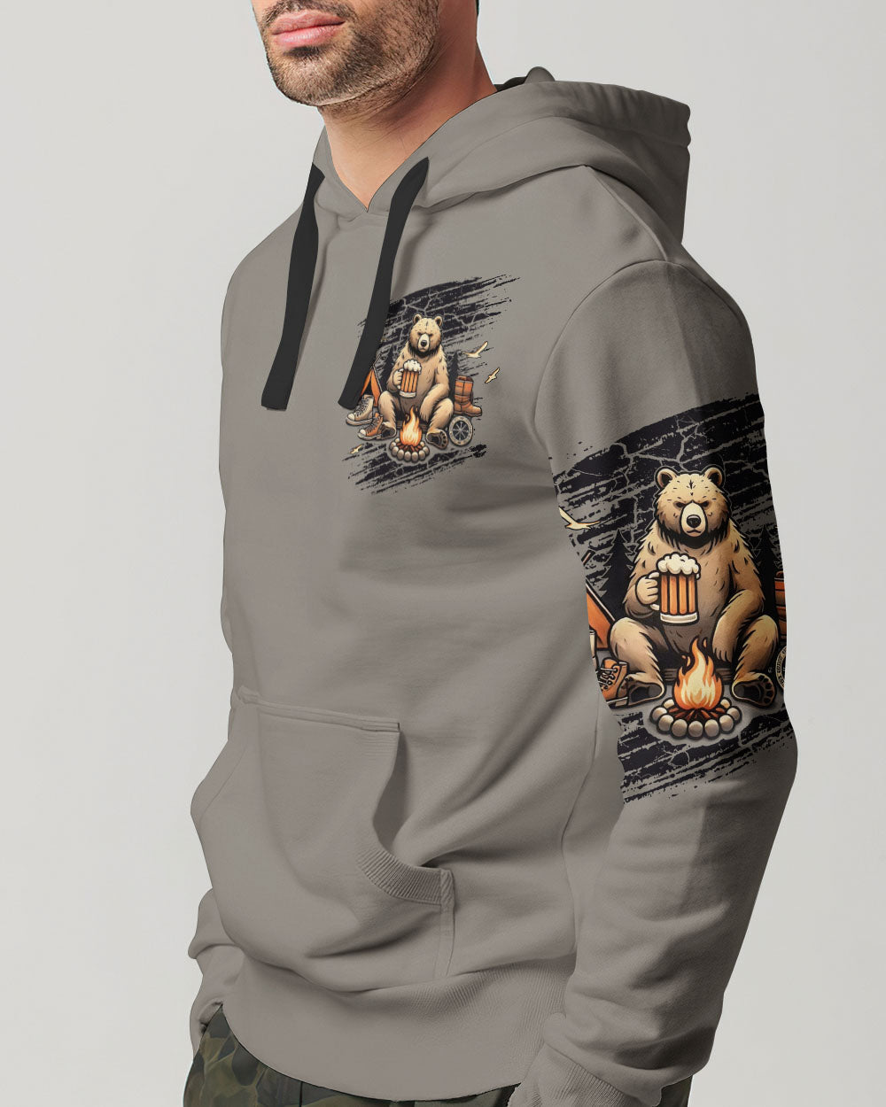 GOD IS GREAT BEER IS GOOD BEAR ALL OVER PRINT - TLNT0608251
