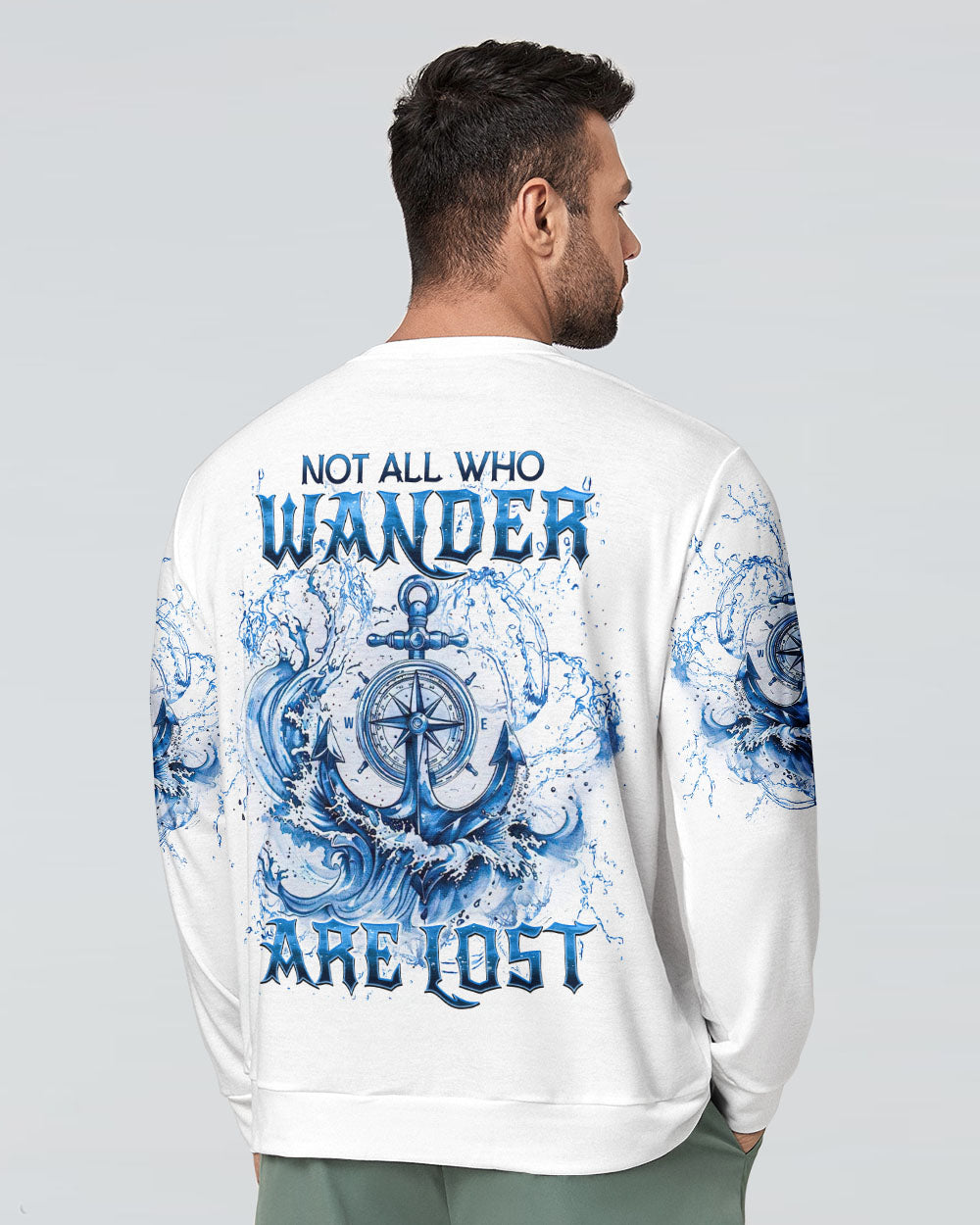 NOT ALL WHO WANDER ARE LOST ANCHOR COMPASS ALL OVER PRINT - TLNT1002254