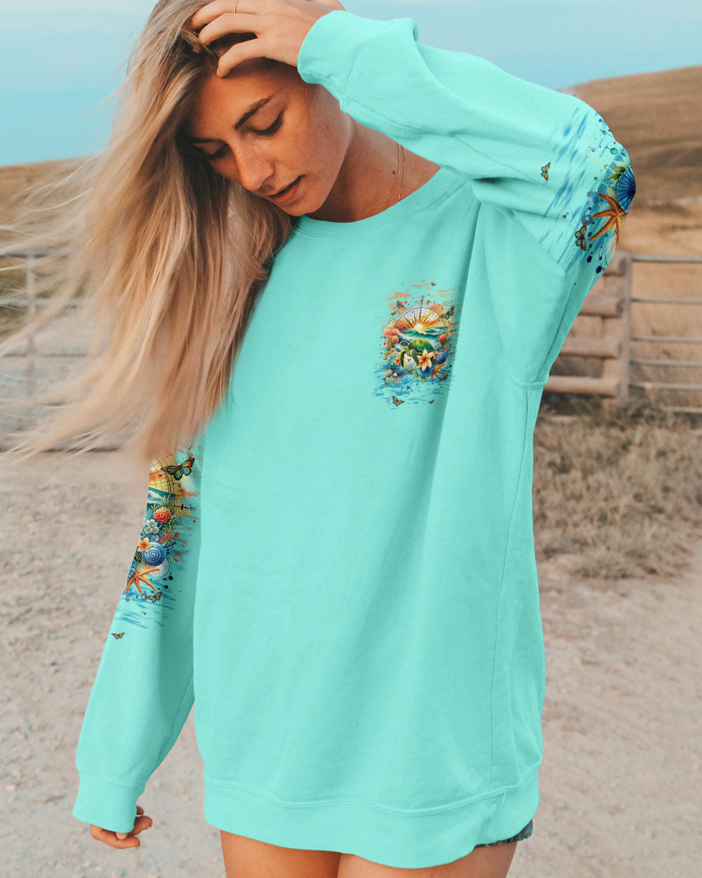 LET THE ADVENTURES BEGIN TURTLE COMPASS ALL OVER PRINT - TLNT1005246