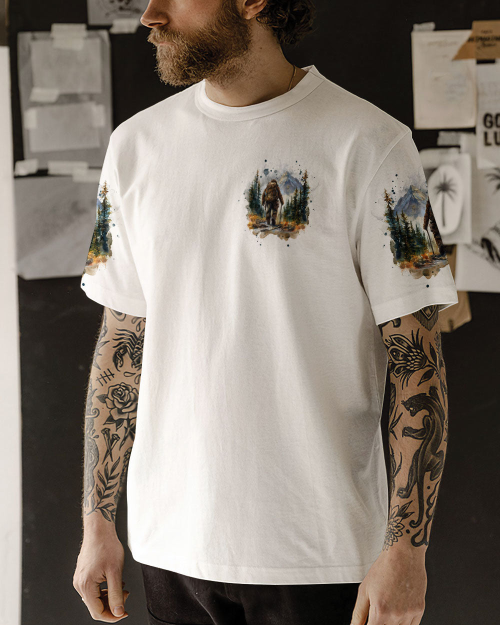THE CLOSER I GET TO NATURE BIGFOOT HIKING ALL OVER PRINT - TLNT1009242