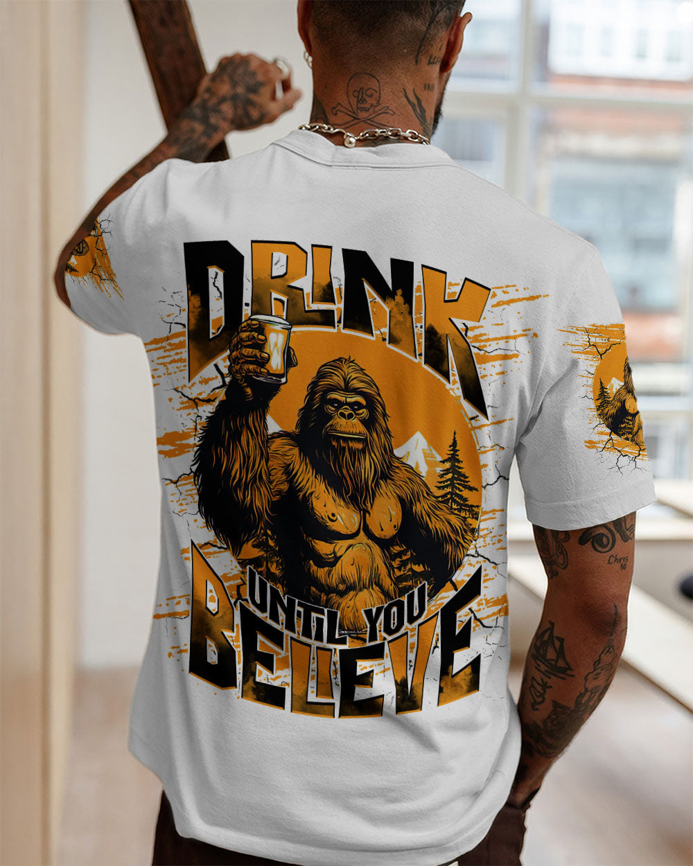 DRINK UNTIL YOU BELIEVE BIGFOOT ALL OVER PRINT - TLNT1009252