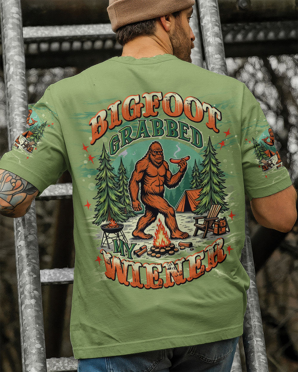 BIGFOOT GRABBED MY WIENER ALL OVER PRINT - TLNT1208252