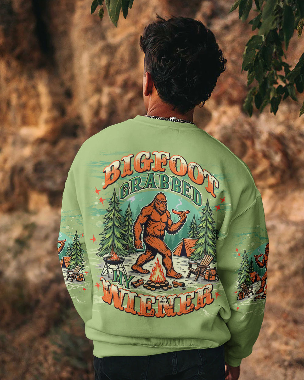 BIGFOOT GRABBED MY WIENER ALL OVER PRINT - TLNT1208252