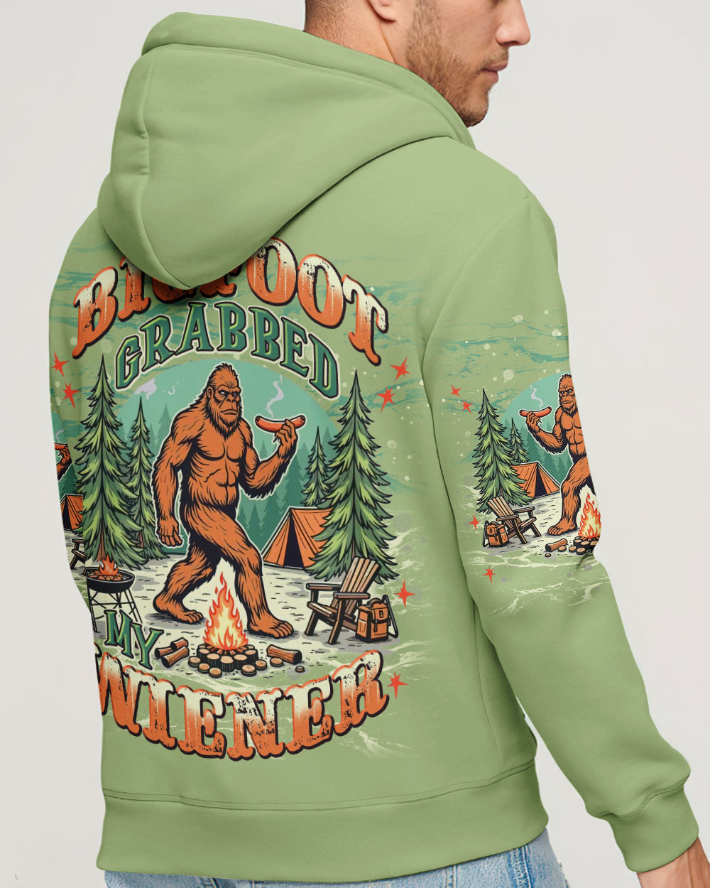 BIGFOOT GRABBED MY WIENER ALL OVER PRINT - TLNT1208252