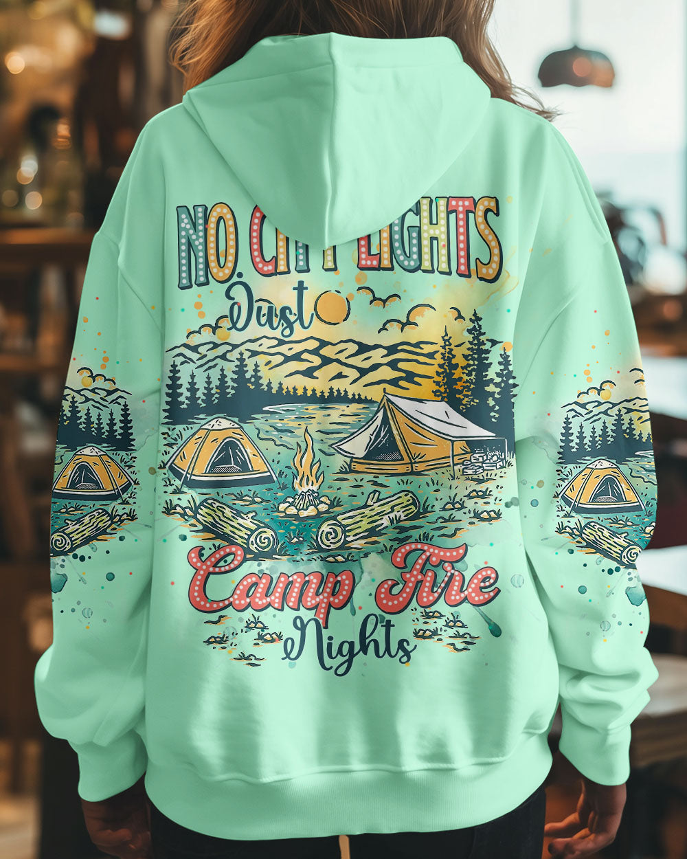NO CITY LIGHTS JUST CAMP FIRE NIGHTS ALL OVER PRINT - TLNT1209244