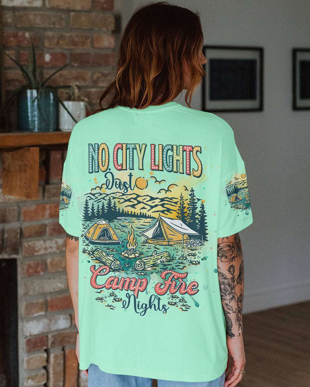NO CITY LIGHTS JUST CAMP FIRE NIGHTS ALL OVER PRINT - TLNT1209244