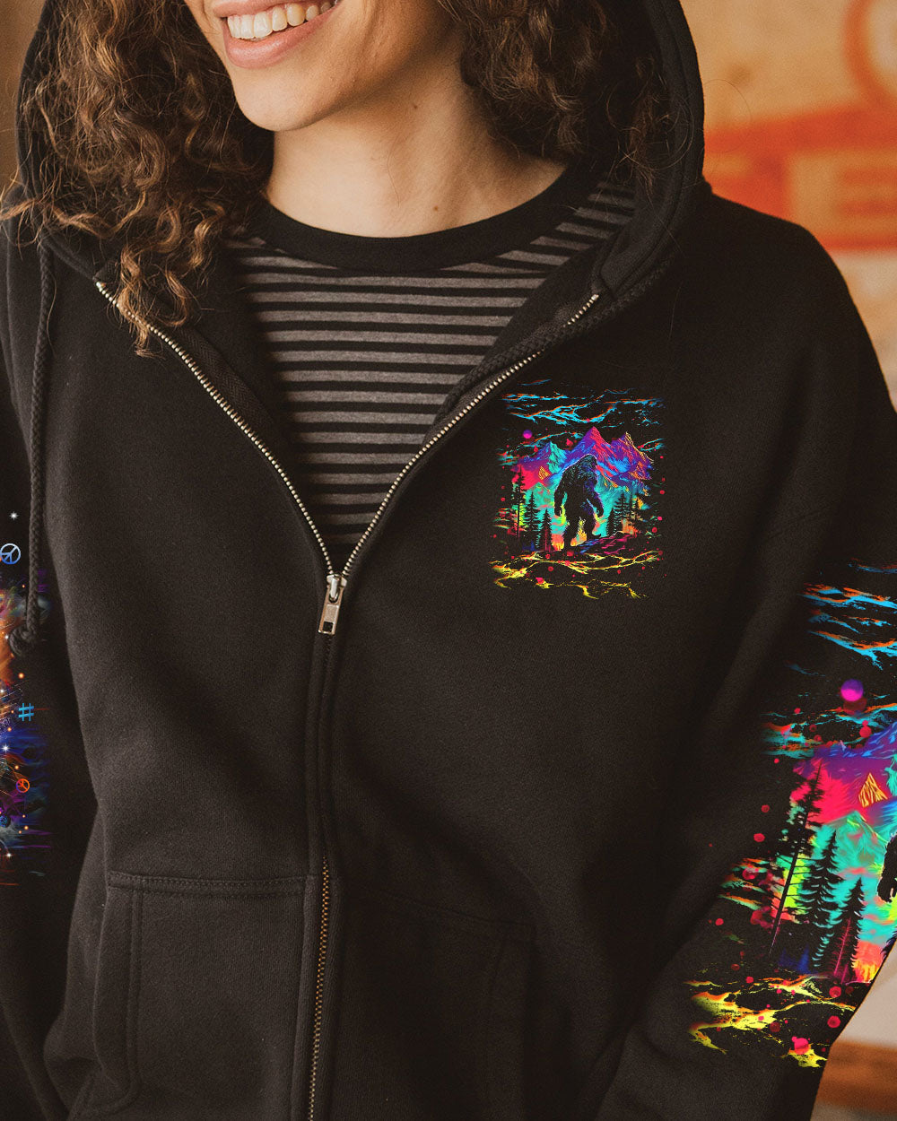 THE CLOSER I GET TO NATURE COLORFUL BIGFOOT ALL OVER PRINT -  TLNT1211244