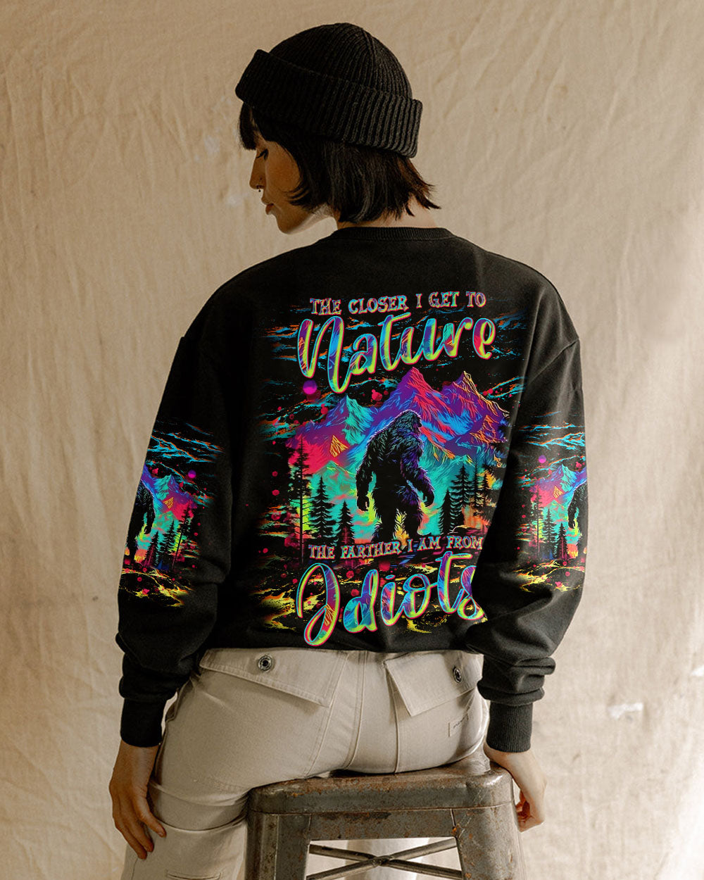 THE CLOSER I GET TO NATURE COLORFUL BIGFOOT ALL OVER PRINT -  TLNT1211244