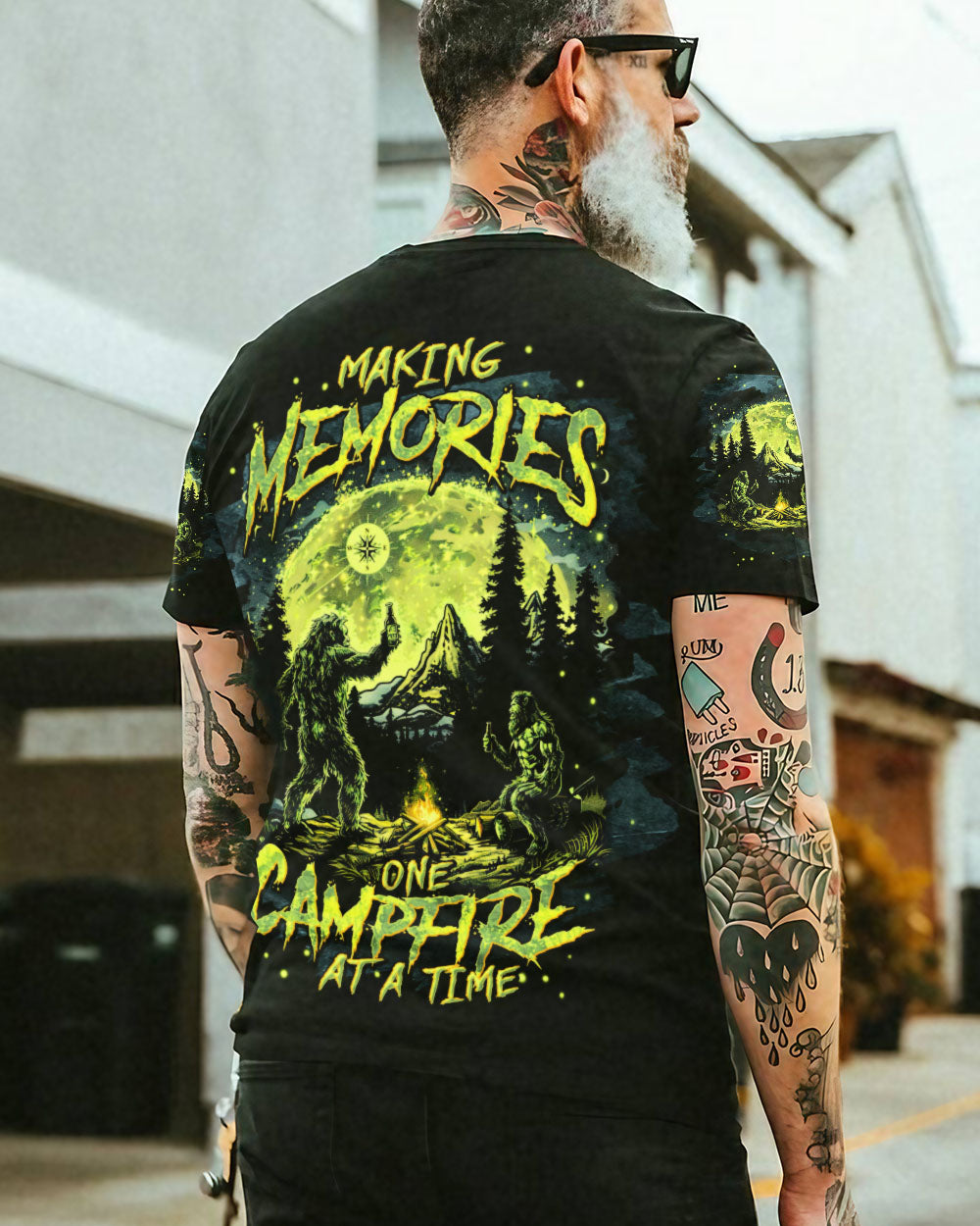 MAKING MEMORIES ONE CAMPFIRE AT A TIME BIGFOOT ALL OVER PRINT  - TLNT1302251