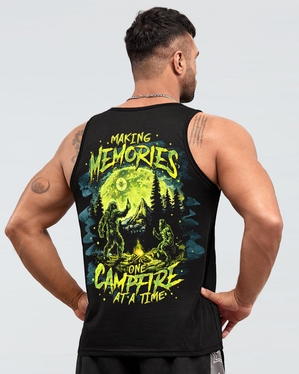 MAKING MEMORIES ONE CAMPFIRE AT A TIME BIGFOOT ALL OVER PRINT  - TLNT1302251
