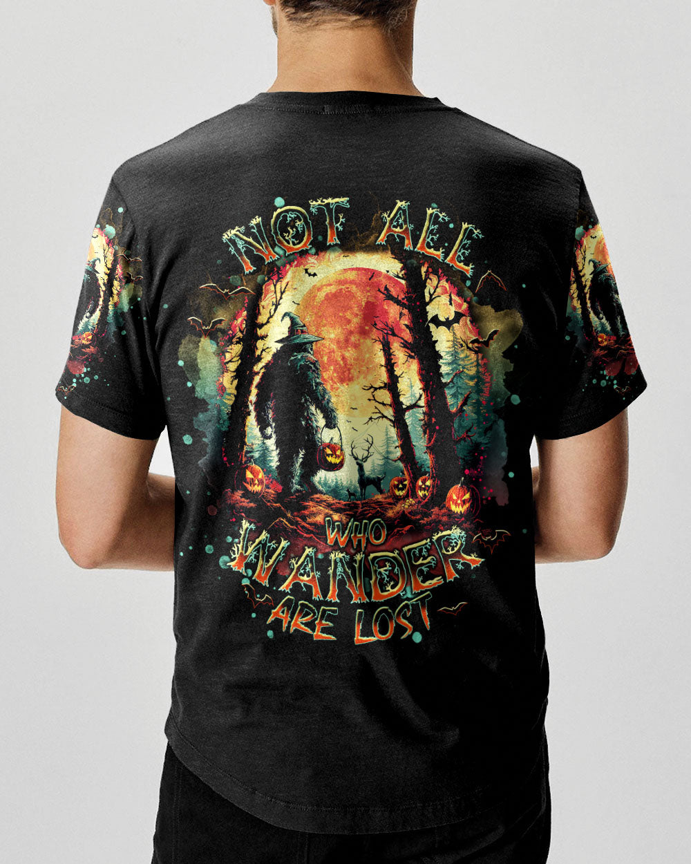 NOT ALL WHO WANDER ARE LOST BIGFOOT HALLOWEEN ALL OVER PRINT - TLNT1309241