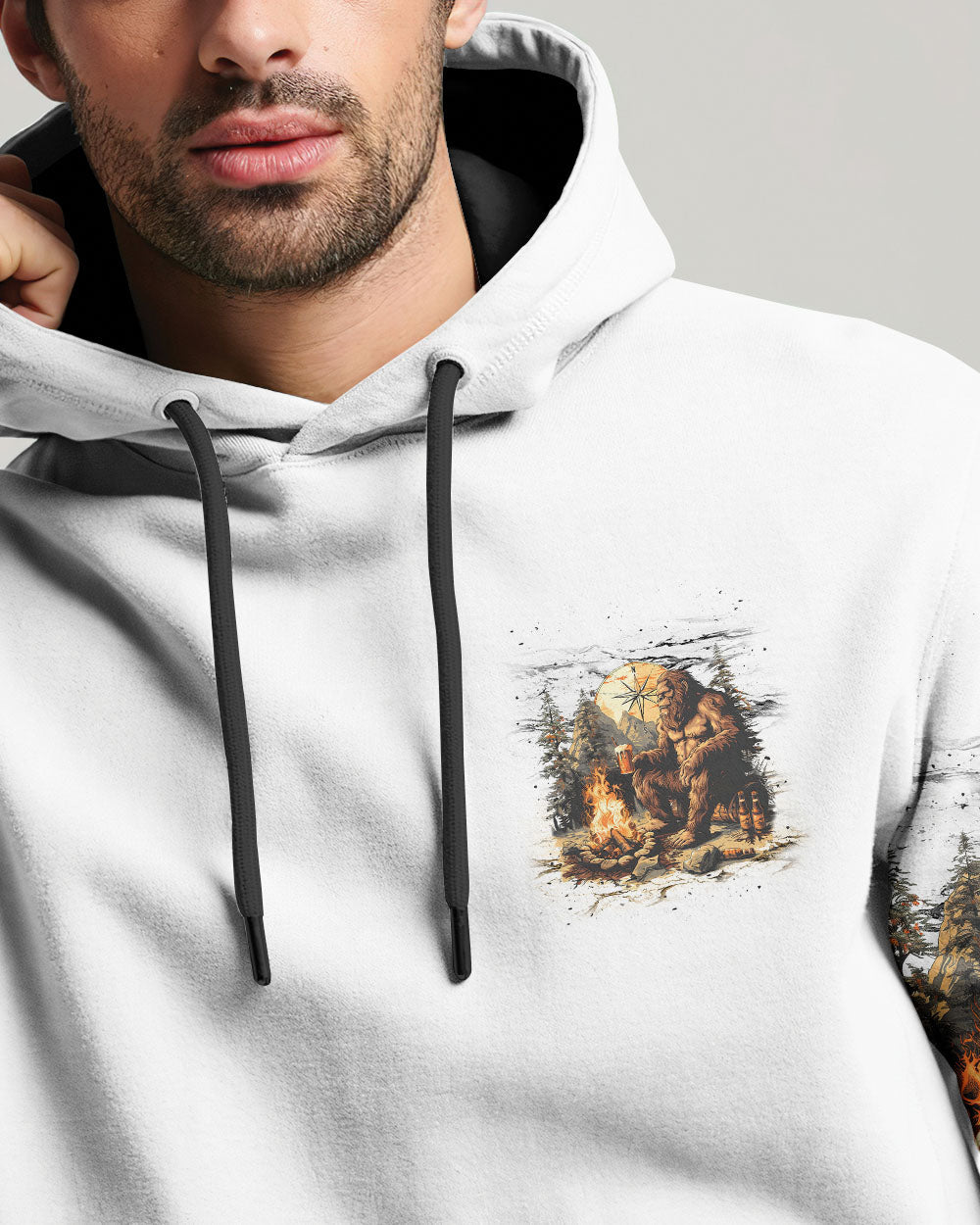 NOT ALL WHO WANDER ARE LOST BIGFOOT COMPASS ALL OVER PRINT - TLNT1410241