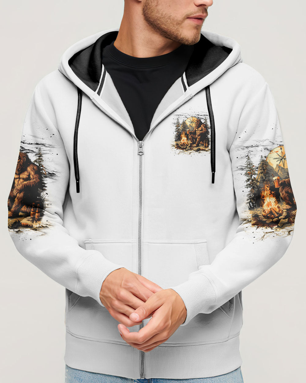 NOT ALL WHO WANDER ARE LOST BIGFOOT COMPASS ALL OVER PRINT - TLNT1410241