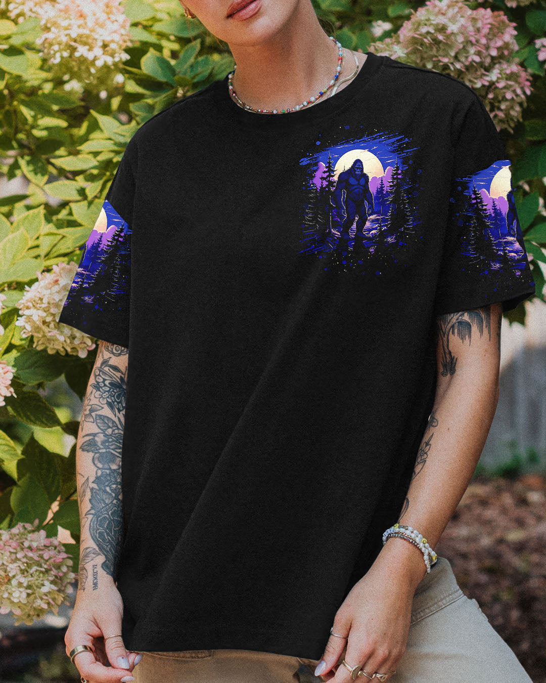 HELLO DARKNESS MY OLD FRIEND BIGFOOT ALL OVER PRINT - TLNT1411251