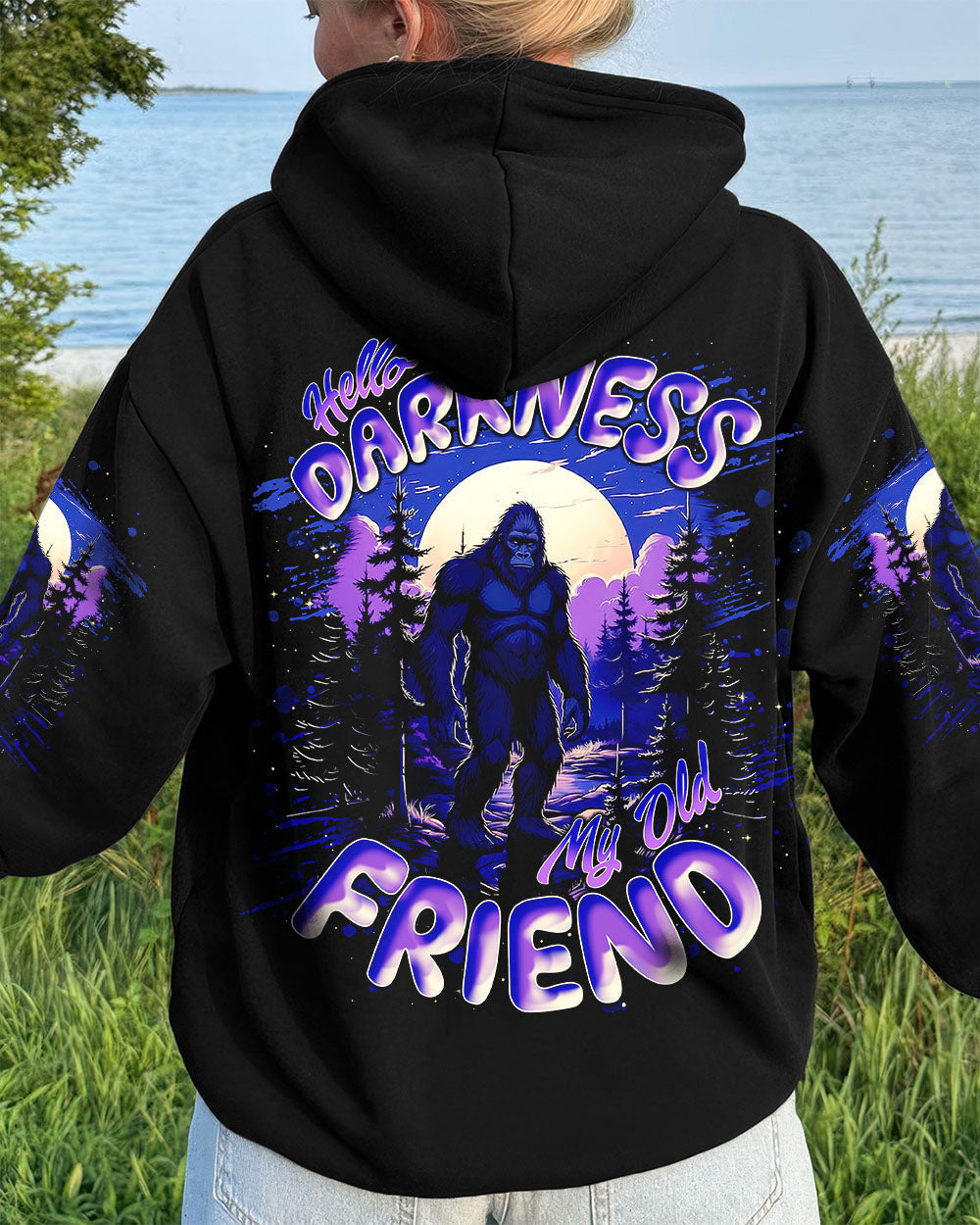 HELLO DARKNESS MY OLD FRIEND BIGFOOT ALL OVER PRINT - TLNT1411251