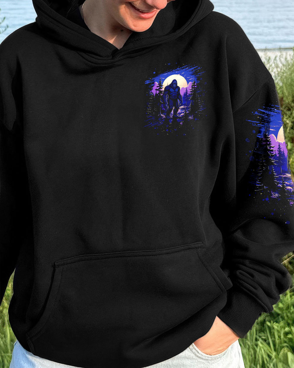 HELLO DARKNESS MY OLD FRIEND BIGFOOT ALL OVER PRINT - TLNT1411251
