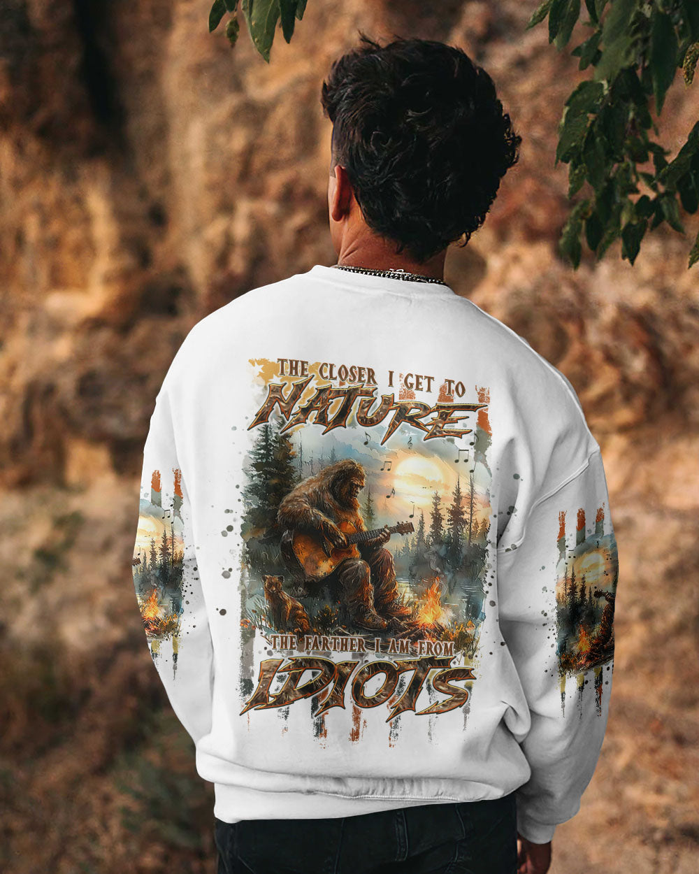 THE CLOSER I GET TO NATURE BIGFOOT GUITAR ALL OVER PRINT - TLNT1608241