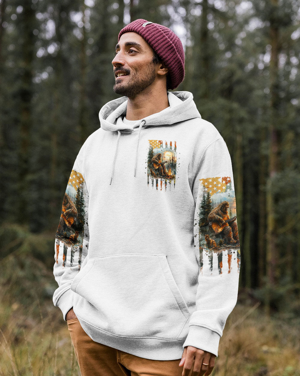 THE CLOSER I GET TO NATURE BIGFOOT GUITAR ALL OVER PRINT - TLNT1608241