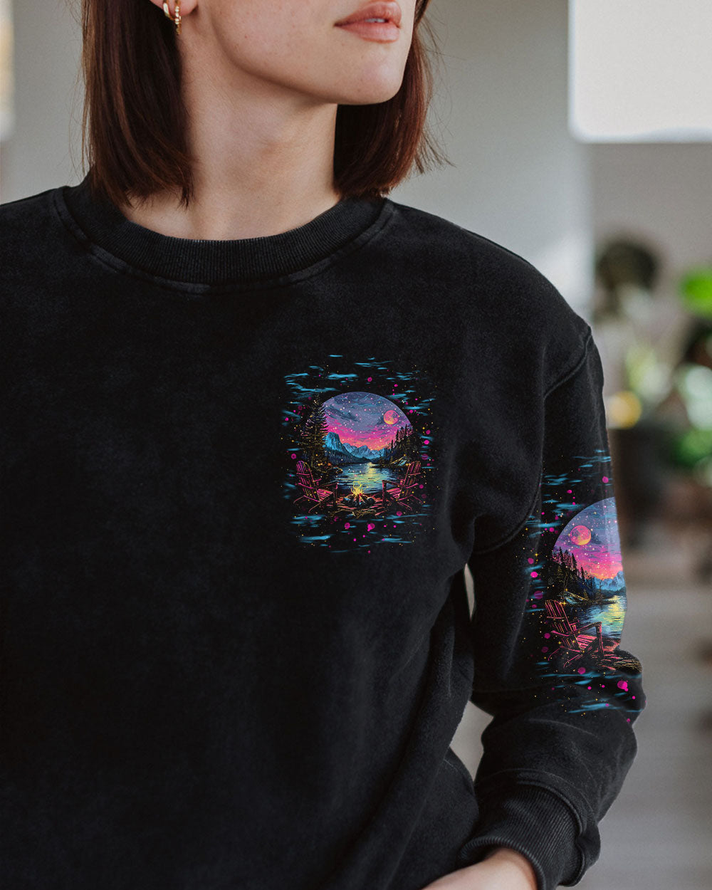 AND INTO THE FOREST I GO CAMPFIRE ALL OVER PRINT - TLNT1902251