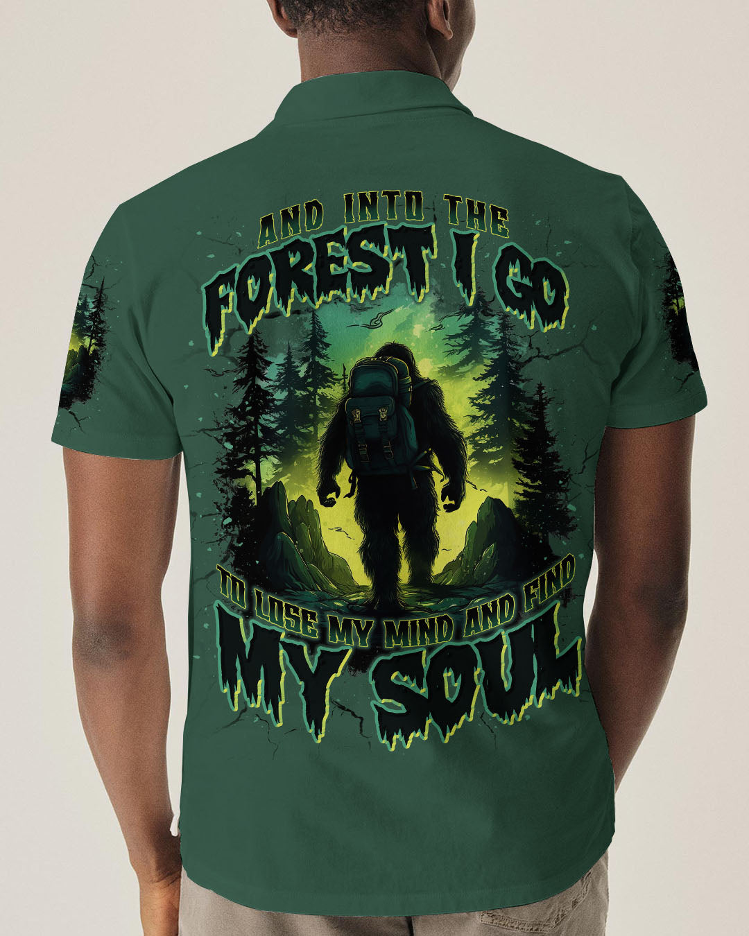 AND INTO THE FOREST I GO BIGFOOT ALL OVER PRINT - TLNT1911252