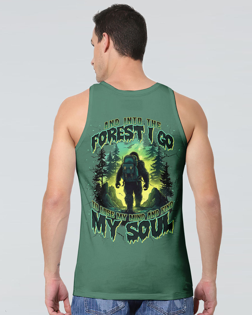 AND INTO THE FOREST I GO BIGFOOT ALL OVER PRINT - TLNT1911252