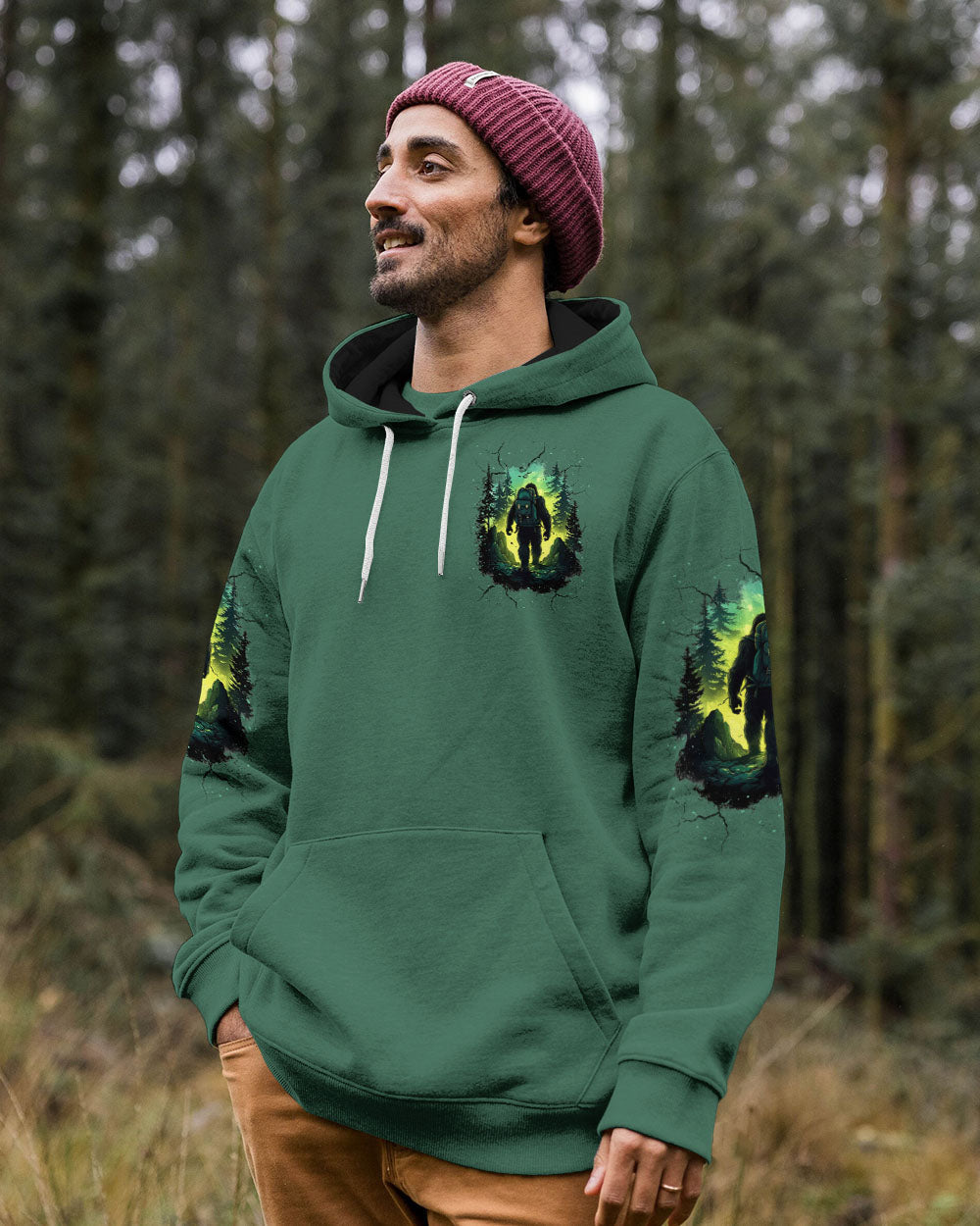 AND INTO THE FOREST I GO BIGFOOT ALL OVER PRINT - TLNT1911252