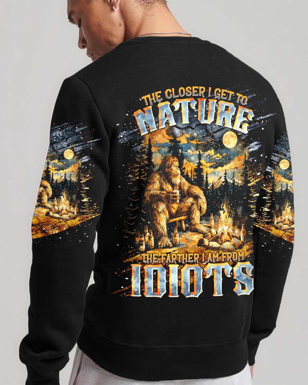 THE CLOSER I GET TO NATURE BIGFOOT ALL OVER PRINT - TLNT2011251