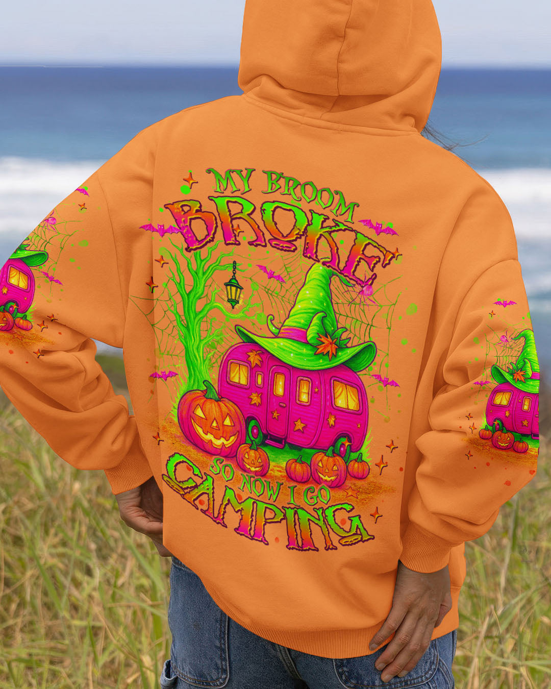 MY BROOM BROKE SO NOW HALLOWEEN CAMPING ALL OVER PRINT - TLNT2107252