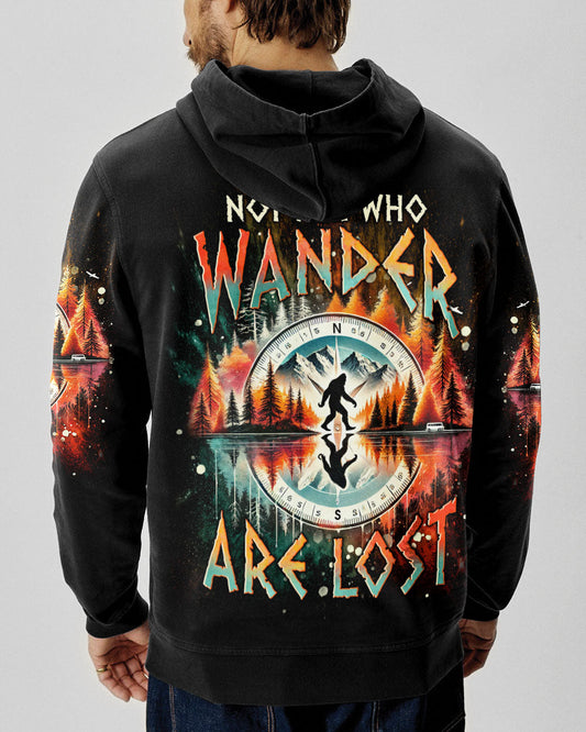 NOT ALL WHO WANDER ARE LOST BIGFOOT COMPASS ALL OVER PRINT - TLNT2201252