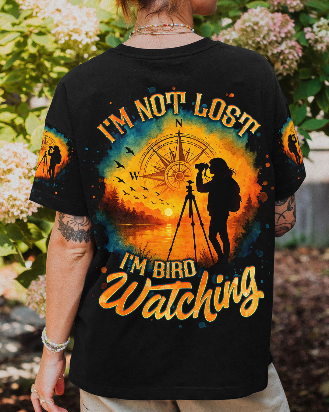 I'M NOT LOST I'M BIRD WATCHING ALL OVER PRINT - TLNT2305251