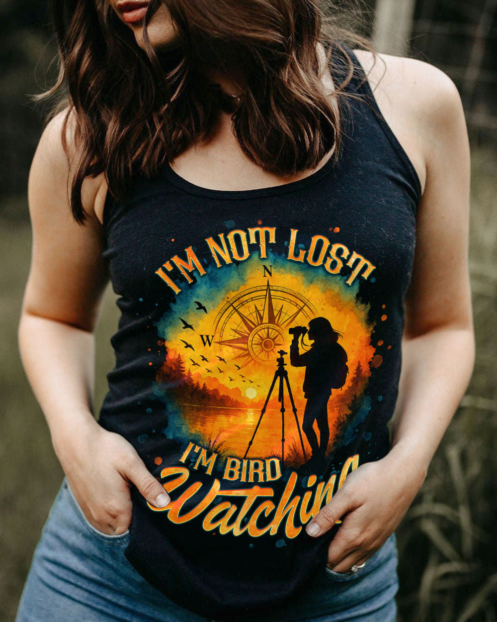 I'M NOT LOST I'M BIRD WATCHING ALL OVER PRINT - TLNT2305251