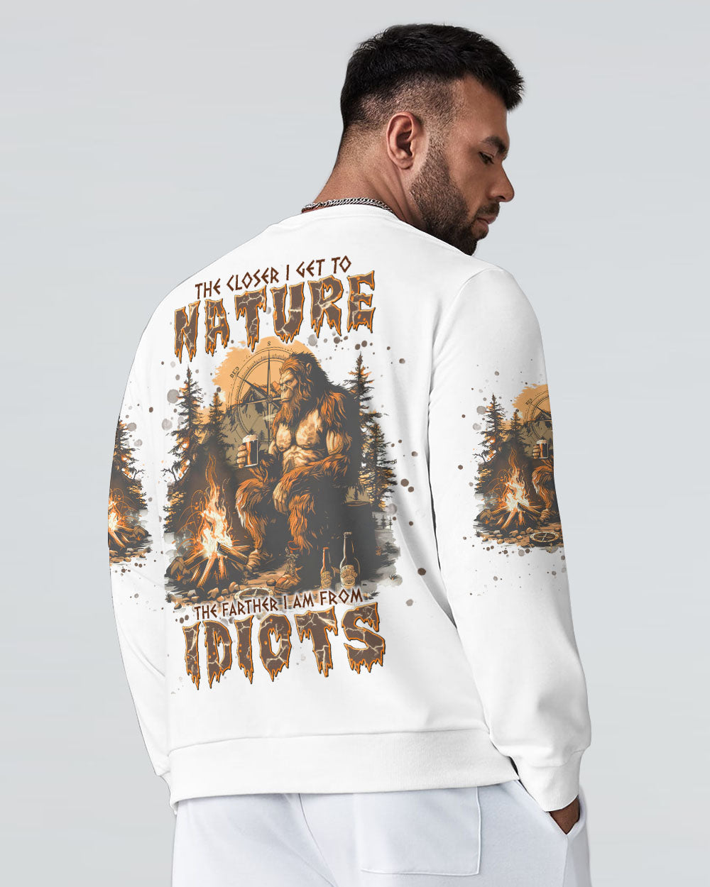 THE CLOSER I GET TO NATURE BIGFOOT ALL OVER PRINT - TLNT2307241
