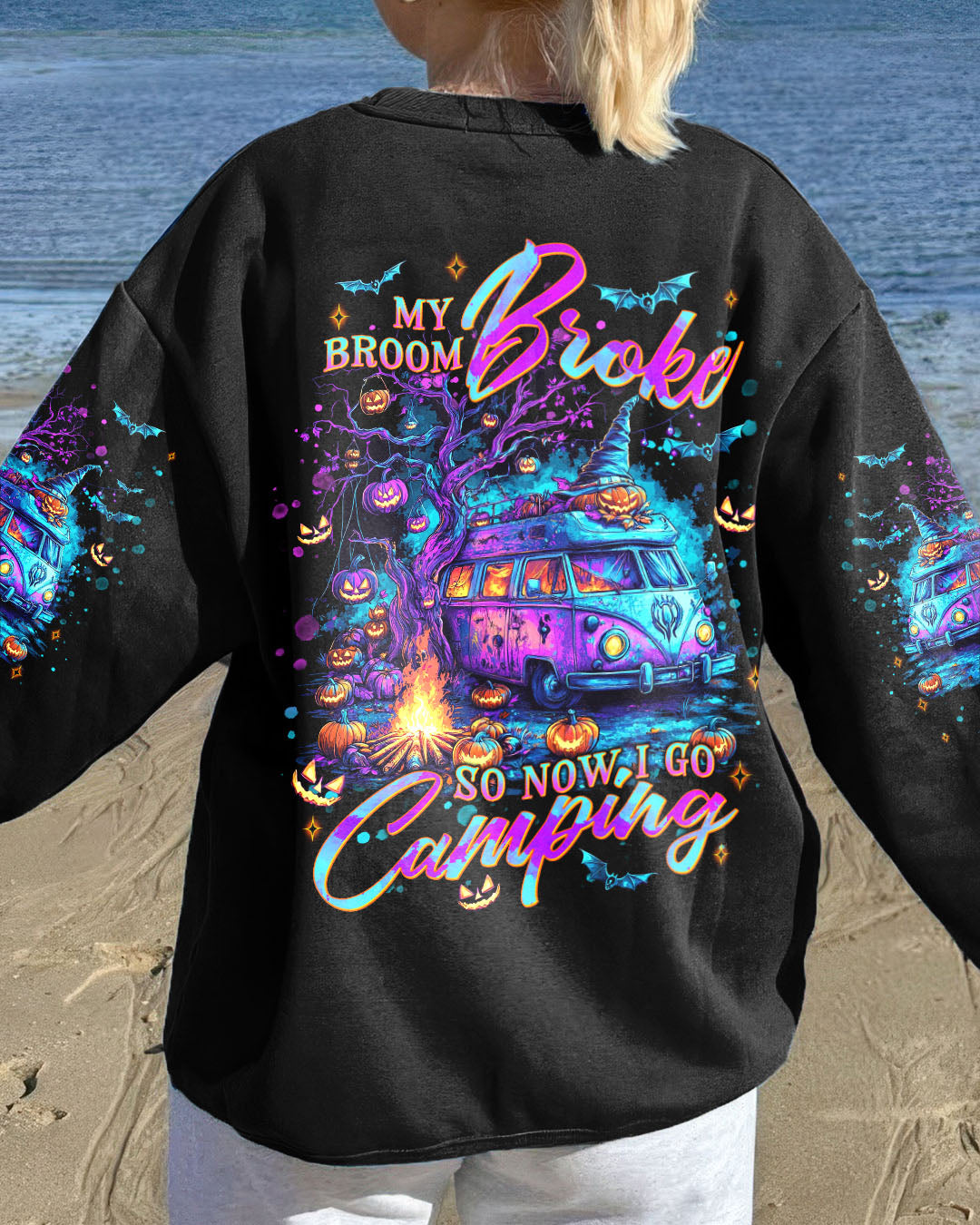 MY BROOM BROKE SO NOW HALLOWEEN CAMPING ALL OVER PRINT - TLNT2307254