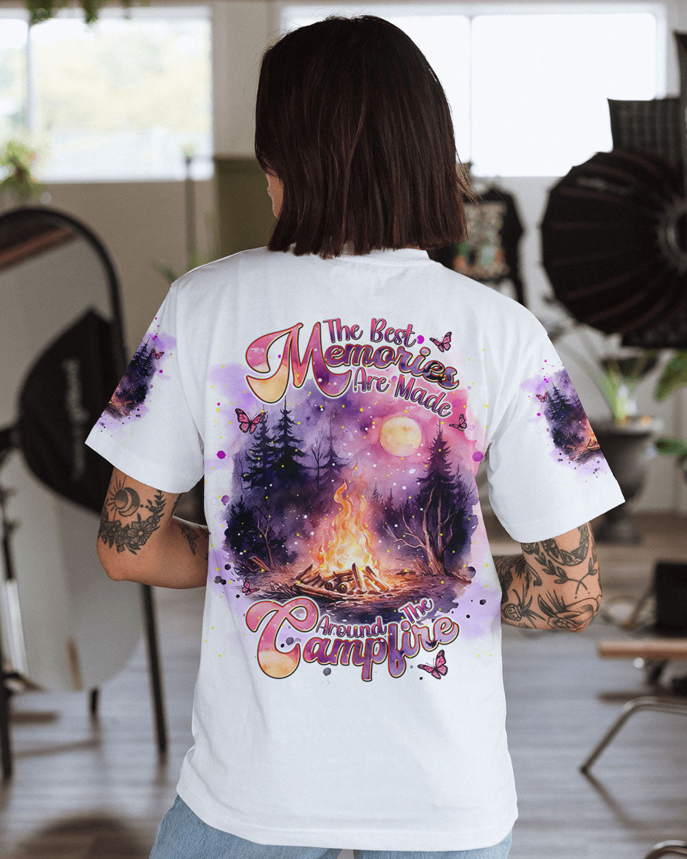 THE BEST MEMORIES ARE MADE AROUND THE CAMPFIRE ALL OVER PRINT - TLNT2309243