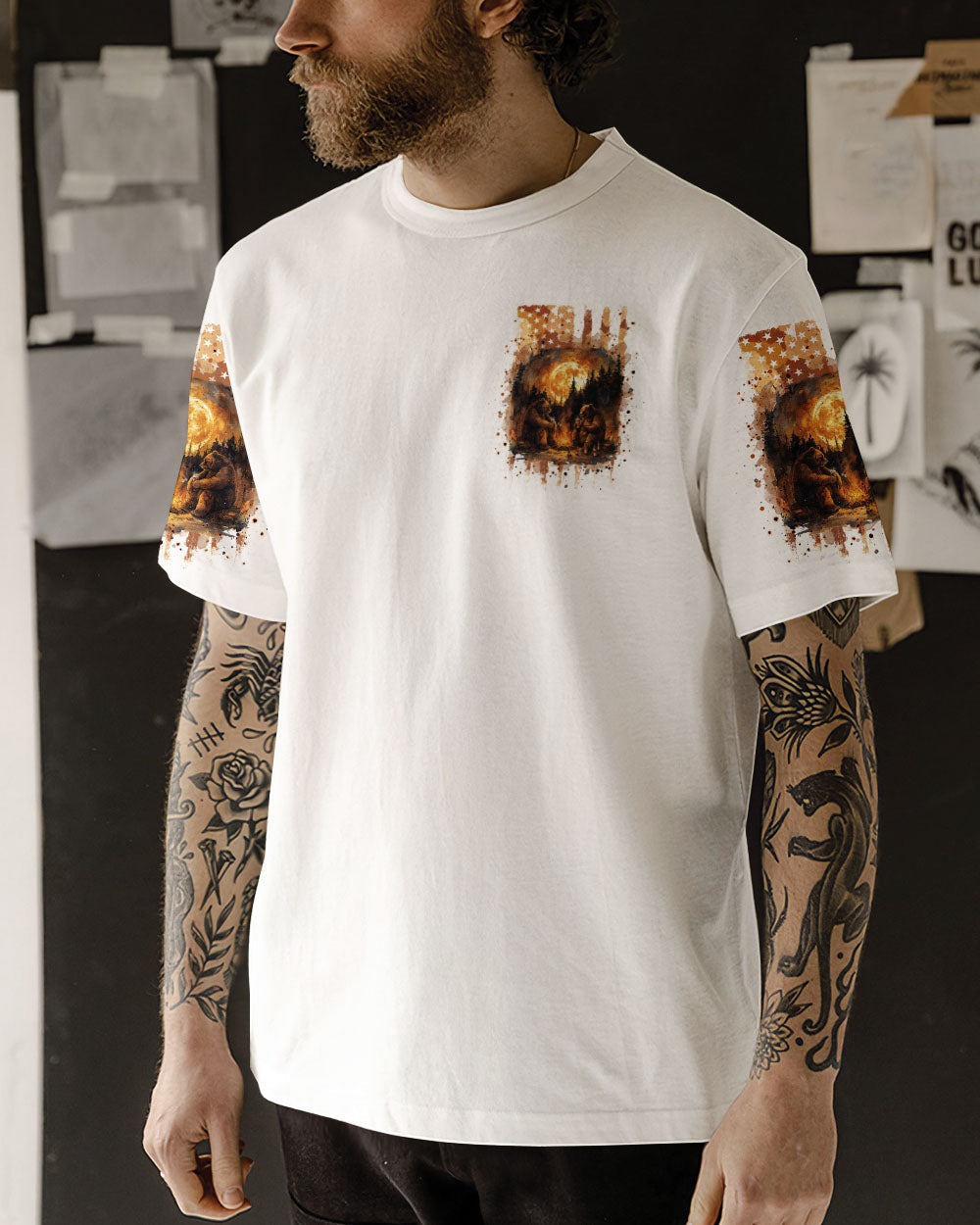 ALCOHOL BEAR ALL OVER PRINT - TLNT2408241