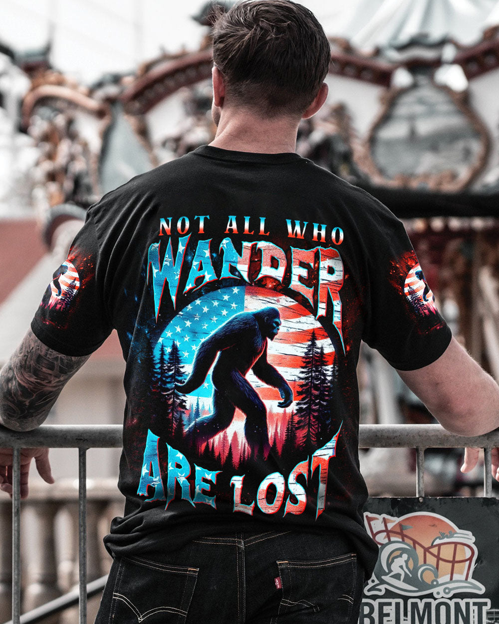 NOT ALL WHO WANDER ARE LOST BIGFOOT ALL OVER PRINT - TLNT2409251