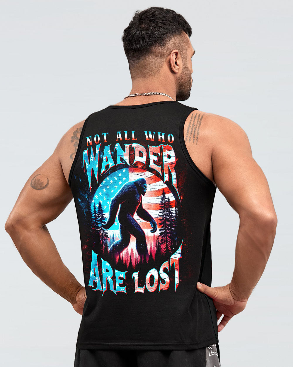 NOT ALL WHO WANDER ARE LOST BIGFOOT ALL OVER PRINT - TLNT2409251