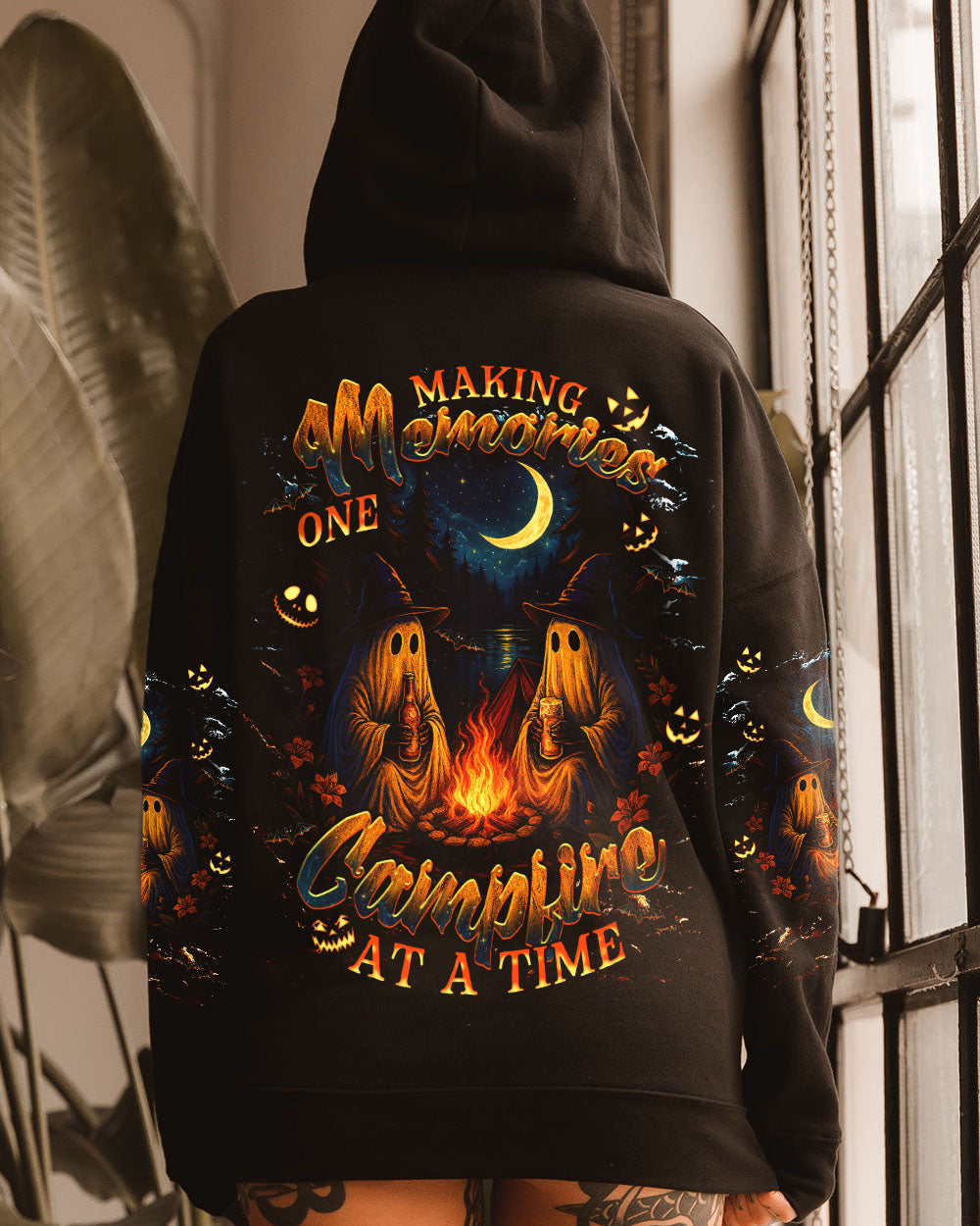 MAKING MEMORIES ONE CAMPFIRE AT A TIME BOO HALLOWEEN ALL OVER PRINT - TLNT2507251