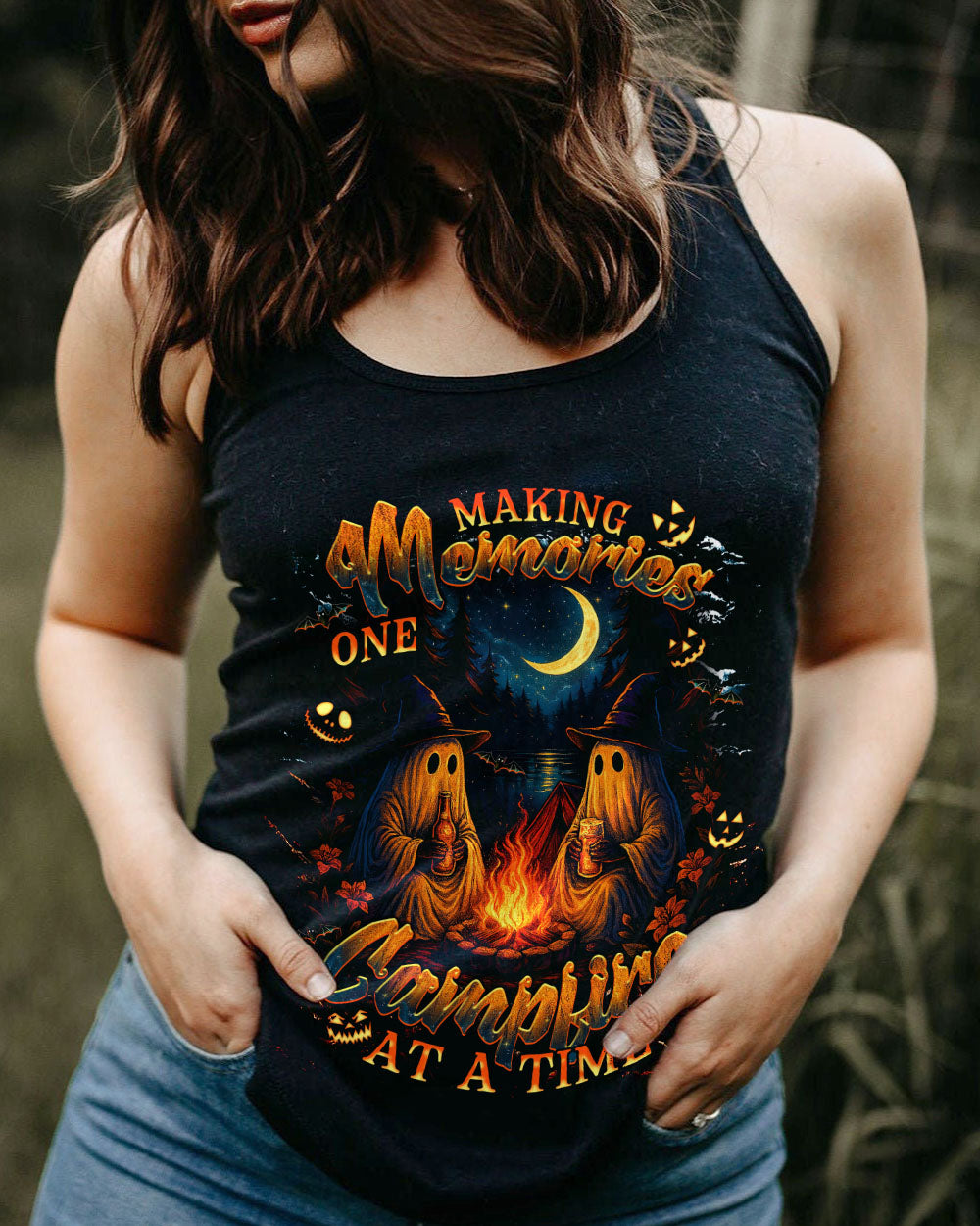 MAKING MEMORIES ONE CAMPFIRE AT A TIME BOO HALLOWEEN ALL OVER PRINT - TLNT2507251