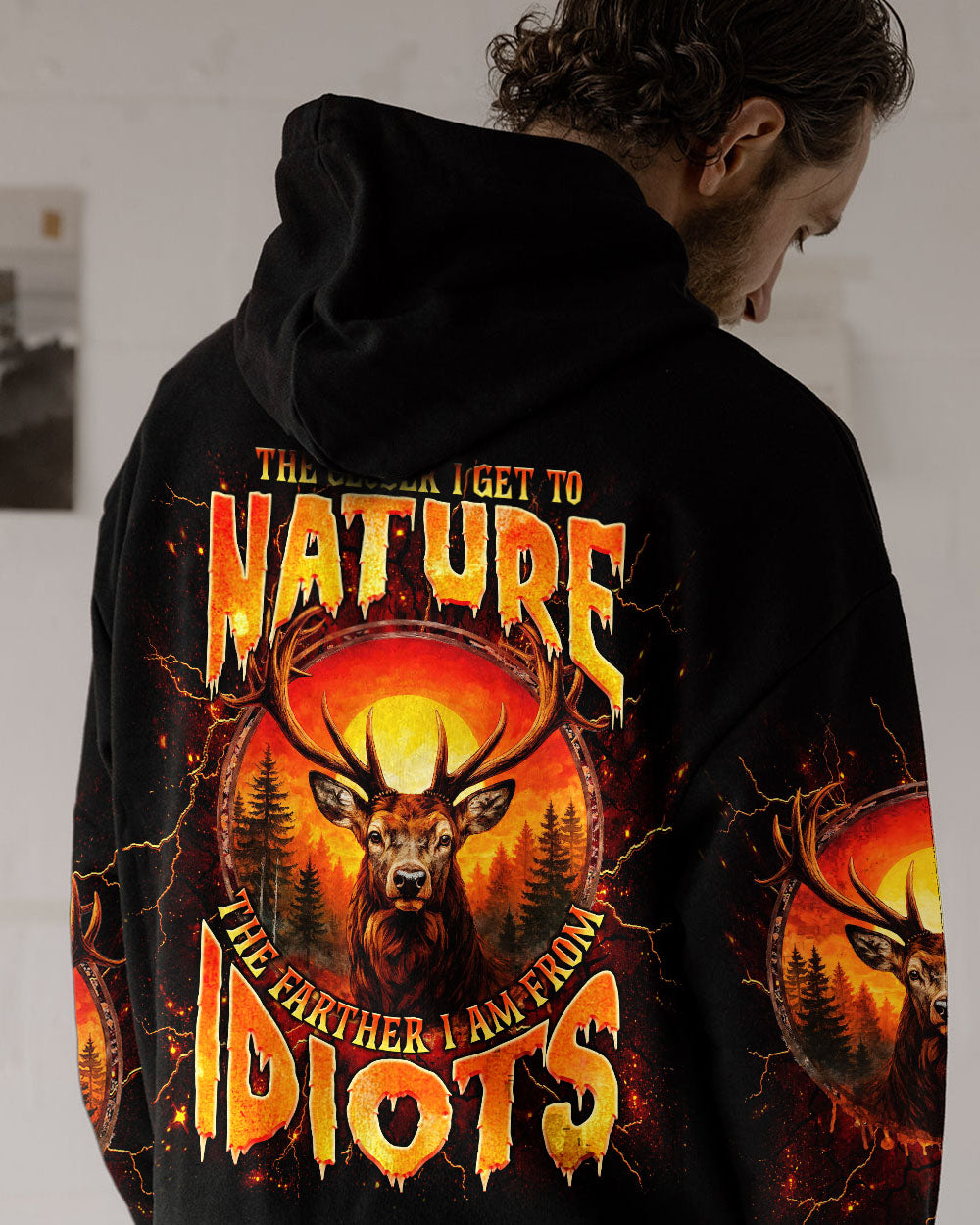THE CLOSER I GET TO NATURE DEER ALL OVER PRINT - TLNT2508253