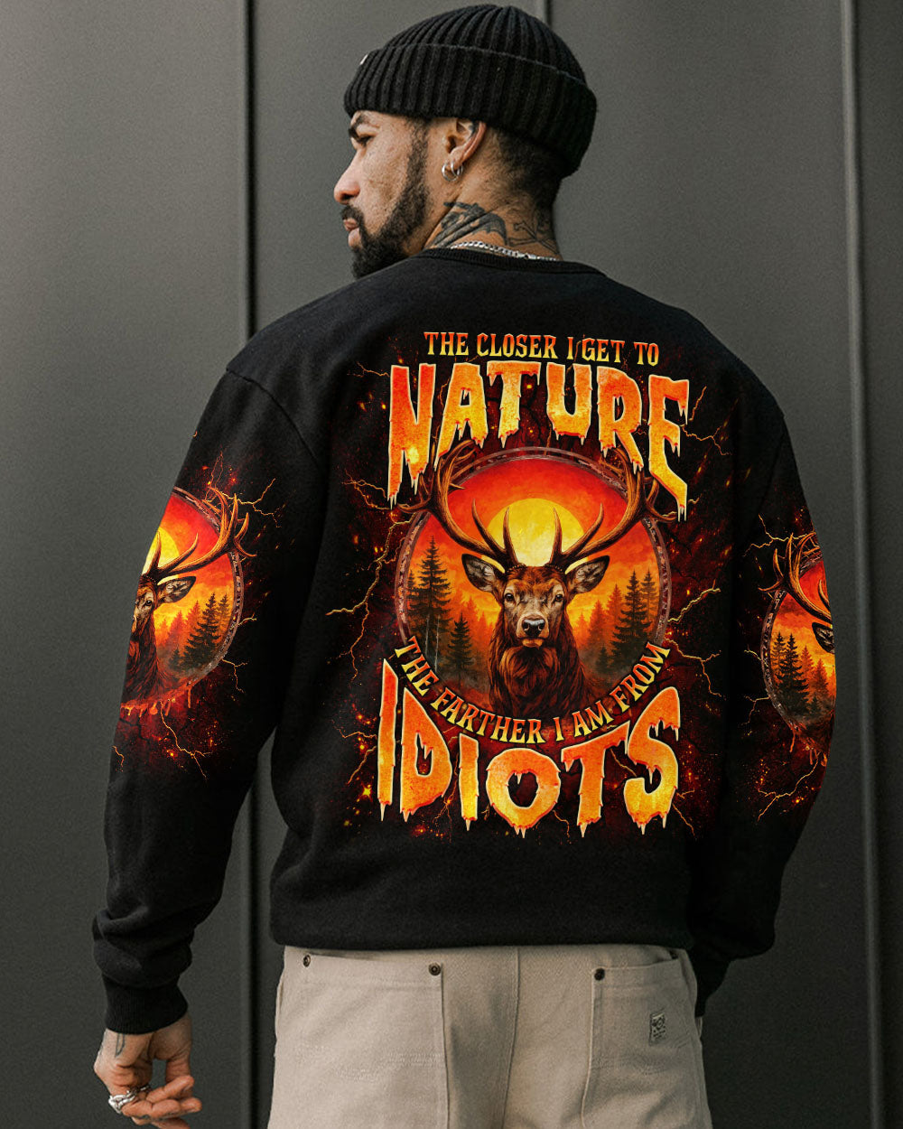 THE CLOSER I GET TO NATURE DEER ALL OVER PRINT - TLNT2508253