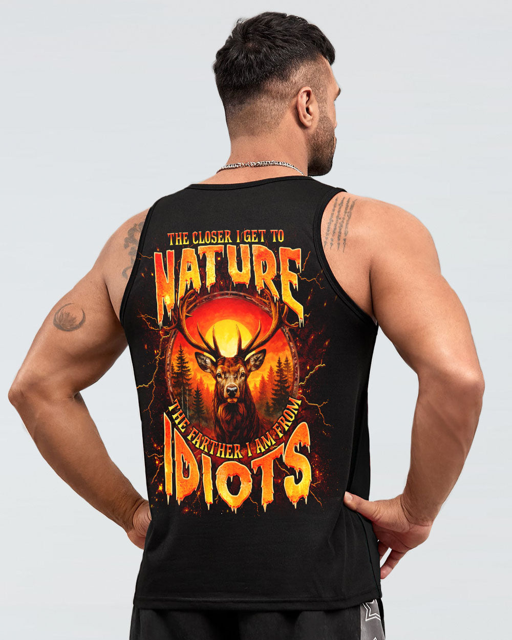 THE CLOSER I GET TO NATURE DEER ALL OVER PRINT - TLNT2508253