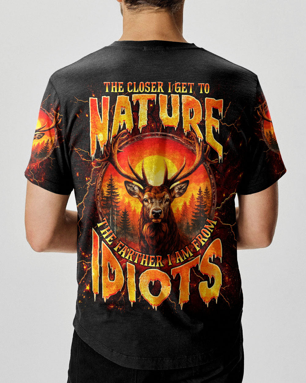 THE CLOSER I GET TO NATURE DEER ALL OVER PRINT - TLNT2508253