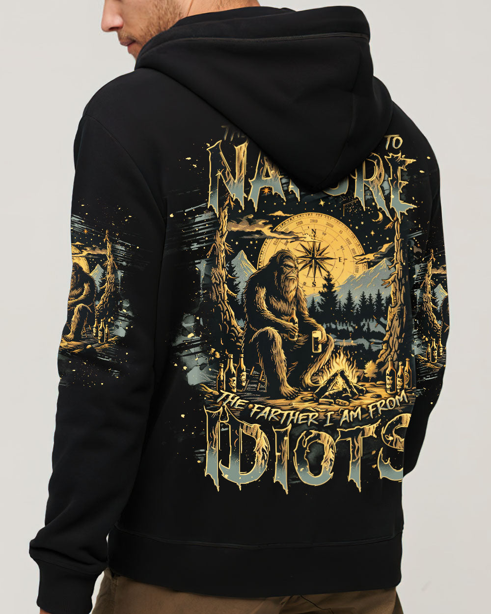  THE CLOSER I GET TO NATURE BIGFOOT ALL OVER PRINT - TLNT2511242